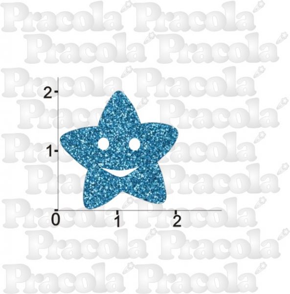 ESTRELA CARINHA AZUL- 10 UNIDADES