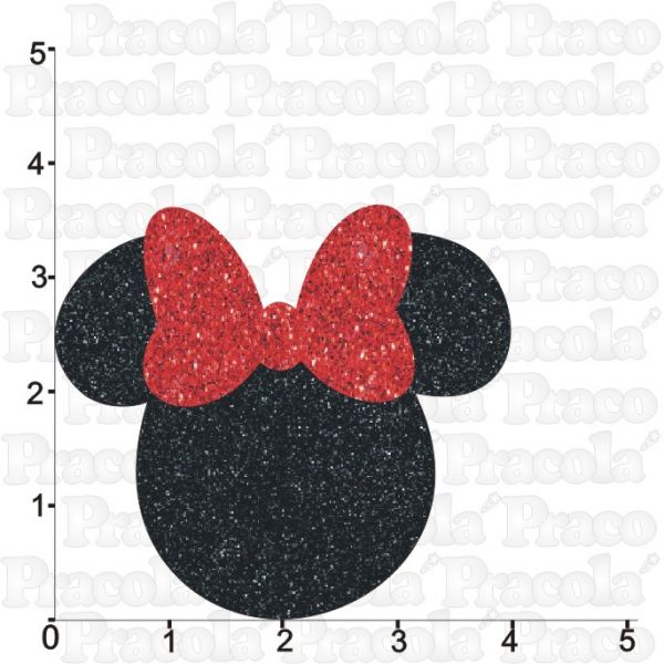 MOUSE COM LAÇO VERMELHO GRANDE - 03 UNIDADES