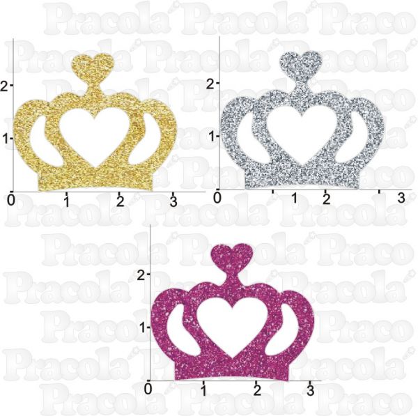 COROA PRINCESA COLORIDA / 3 CORES - A DÚZIA